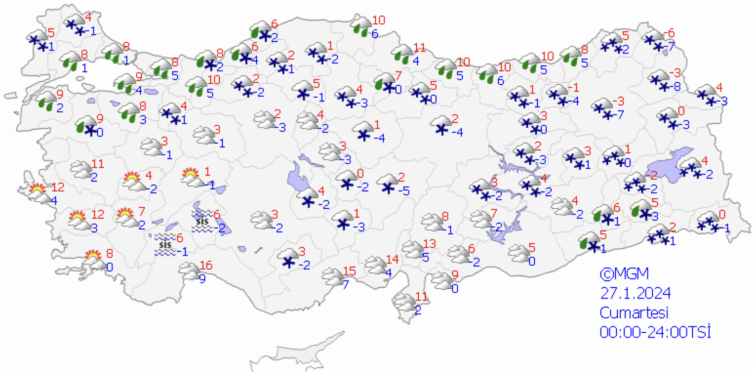 Soğuk ve kar yağışı geliyor